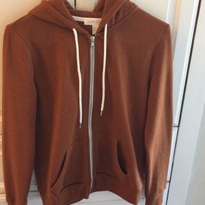 Forever 21 Rust Brown Zip-up Hoodie